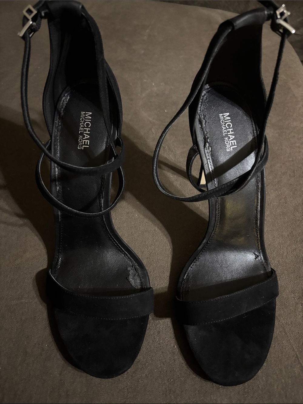Michael Kors Black Strappy Ankle-Tie Stilettos